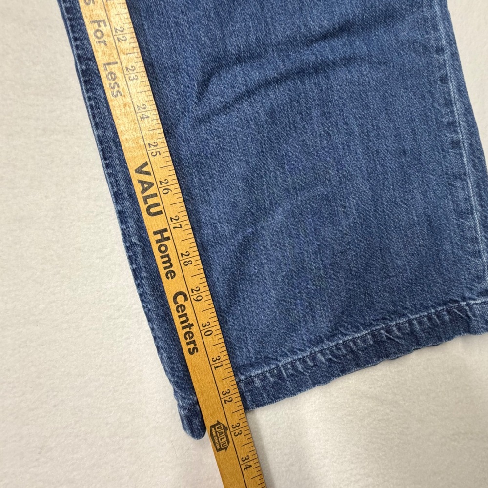 Gap 365 Trouser Jeans Medium Indigo Wide Leg Pleated Womens 6 Tall - Picture 6 of 8
